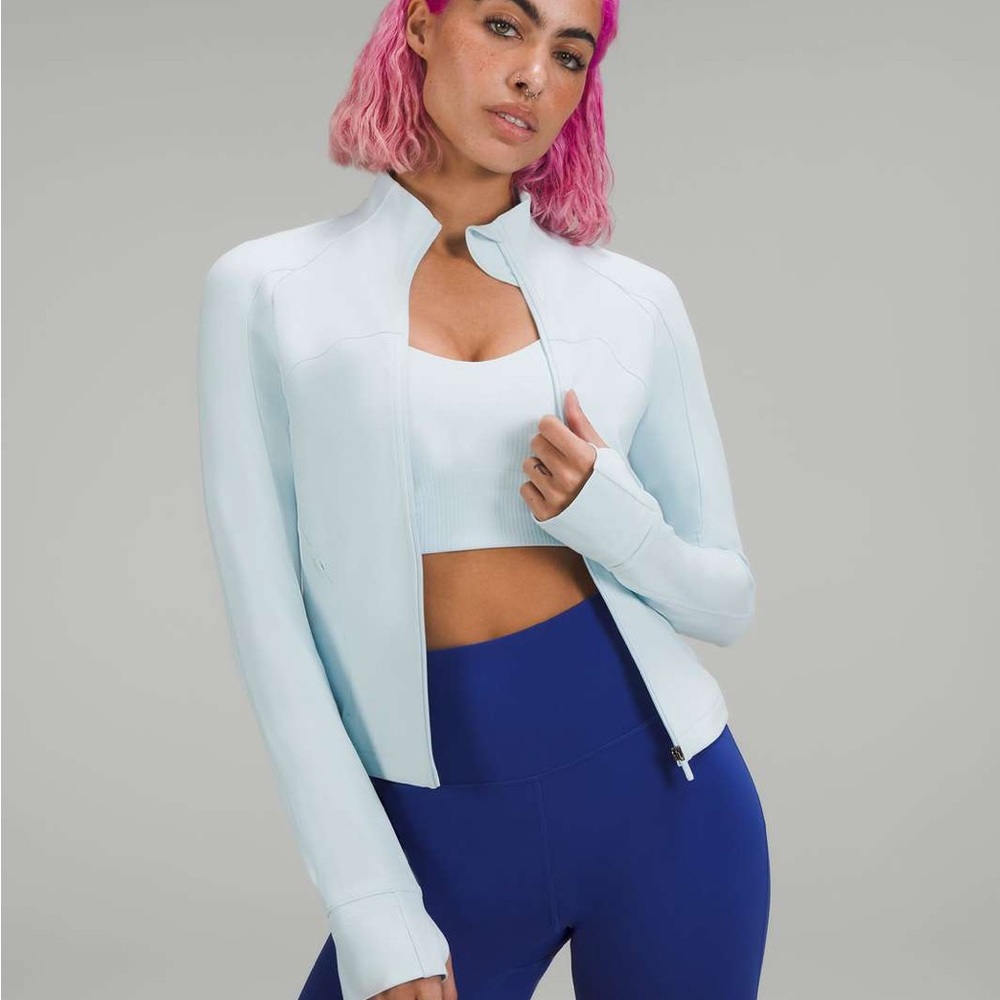 lululemon define jacket 2 powder blue crop